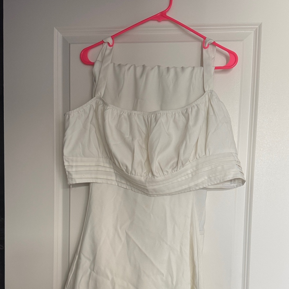White Strapless Pant Set